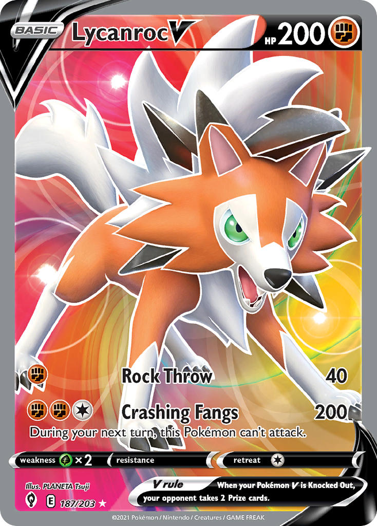 Lycanroc V - Evolving Skies (Ultra Rare) [EVS-187] English / Near Mint / Normal