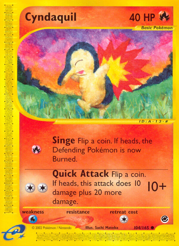 Cyndaquil⁣ - Expedition Base Set⁣ (Common)⁣ [104] English / Light Played / Reverse-Holo Normal