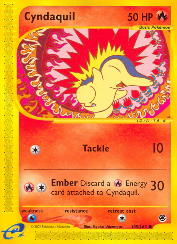 Cyndaquil⁣ - Expedition Base Set⁣ (Common)⁣ [105] English / Excellent / Reverse-Holo Normal