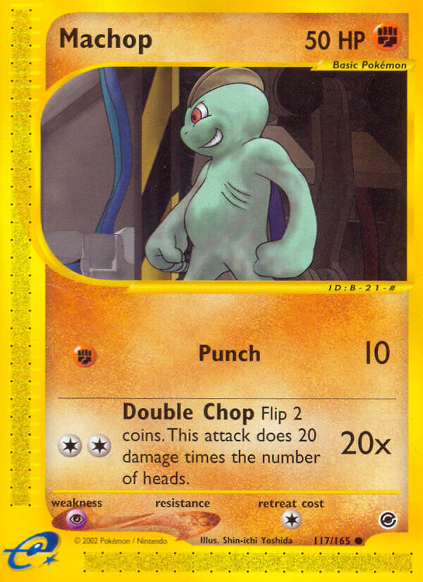 Machop⁣ - Expedition Base Set⁣ (Common)⁣ [117] English / Played / Reverse-Holo Normal
