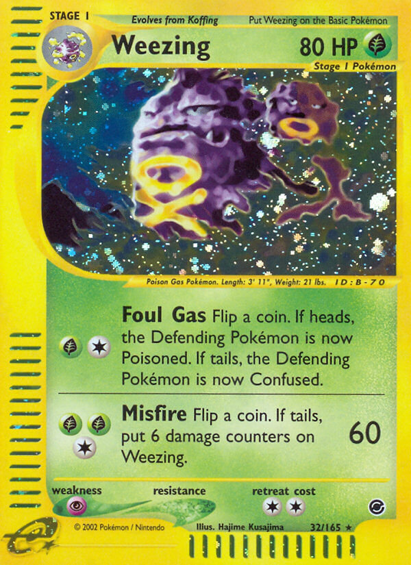 Weezing⁣ - Expedition Base Set⁣ (Holo Rare)⁣ [32] English / Light Played / Normal
