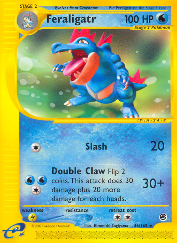 Feraligatr⁣ - Expedition Base Set⁣ (Rare)⁣ [46] English / Played / Reverse-Holo Normal