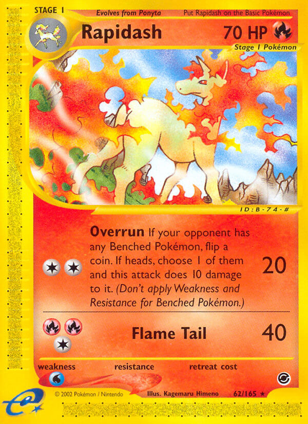 Rapidash⁣ - Expedition Base Set⁣ (Rare)⁣ [62] English / Excellent / Reverse-Holo Normal