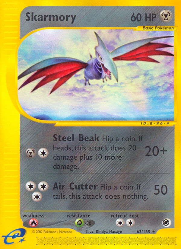 Skarmory⁣ - Expedition Base Set⁣ (Rare)⁣ [63] English / Excellent / Reverse-Holo Normal