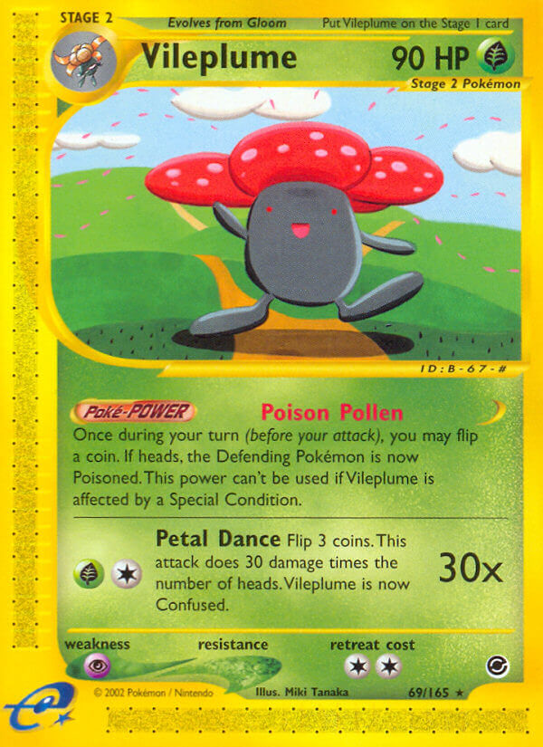 Vileplume⁣ - Expedition Base Set⁣ (Rare)⁣ [69] English / Played / Reverse-Holo 1st-Edition