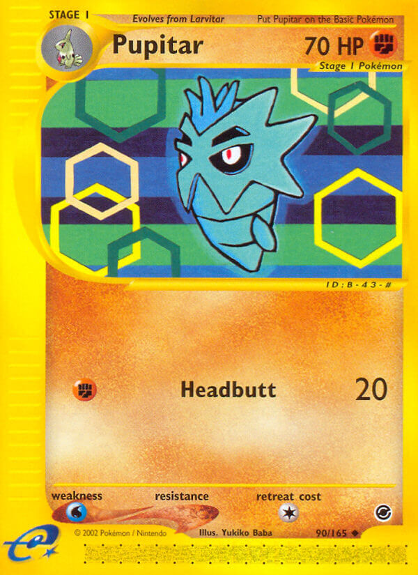 Pupitar⁣ - Expedition Base Set⁣ (Uncommon)⁣ [90] English / Played / Reverse-Holo Normal