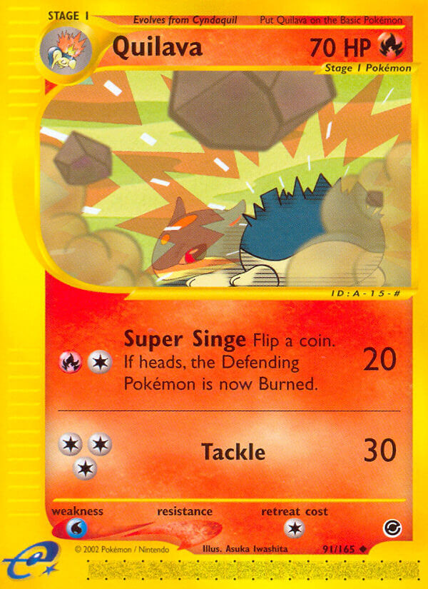 Quilava⁣ - Expedition Base Set⁣ (Uncommon)⁣ [91] English / Played / Normal