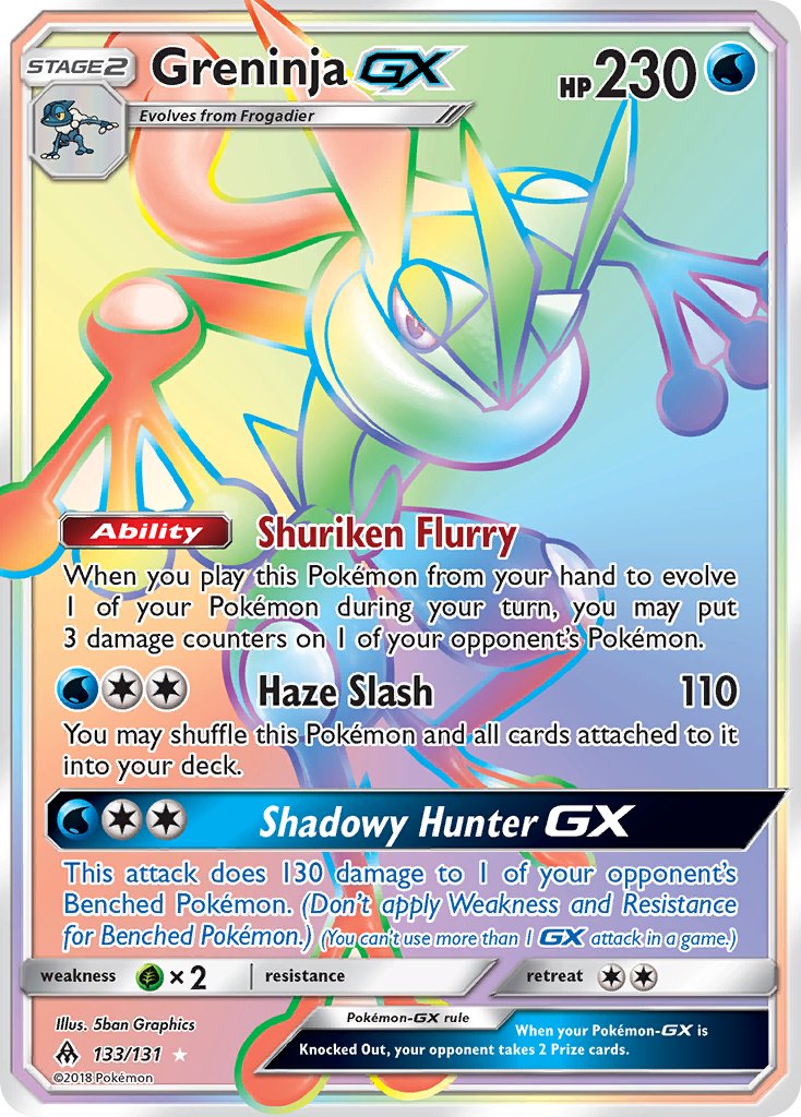 Greninja GX - Forbidden Light (Secret Rare) [FLI-133] English / Near Mint / Normal