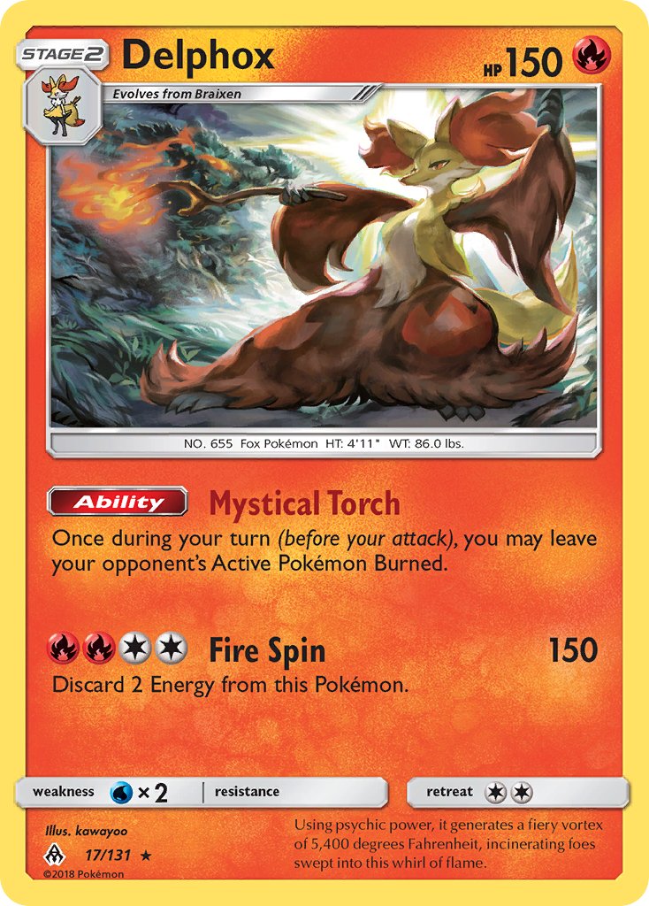 Delphox - Forbidden Light (Holo Rare) [FLI-17] English / Near Mint / Normal