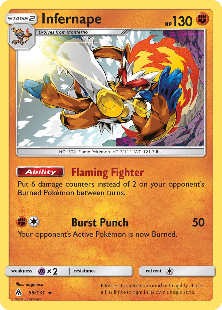 Infernape - Forbidden Light (Holo Rare) [FLI-59] English / Near Mint / Normal