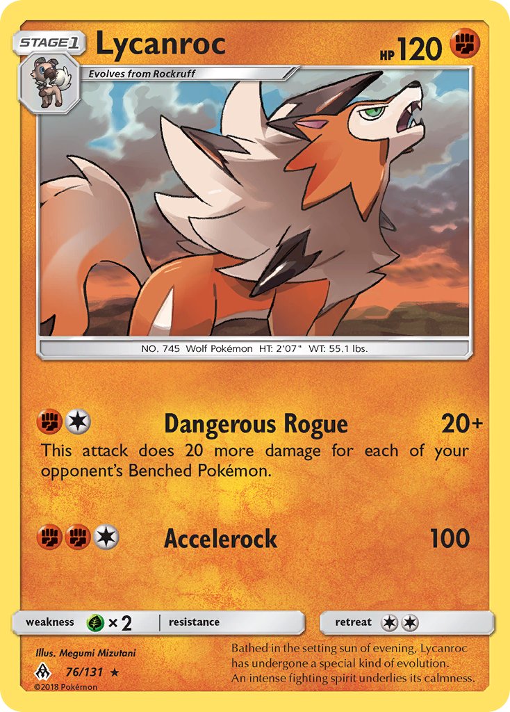 Lycanroc - Forbidden Light (Rare) [FLI-76] English / Near Mint / Normal