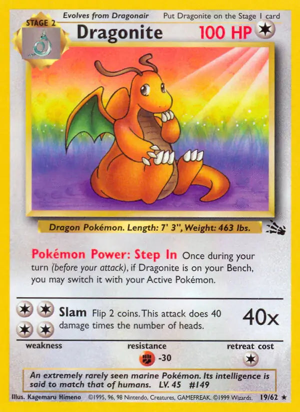 Dragonite⁣ - Fossil⁣ (Rare)⁣ [19] English / Excellent / Normal