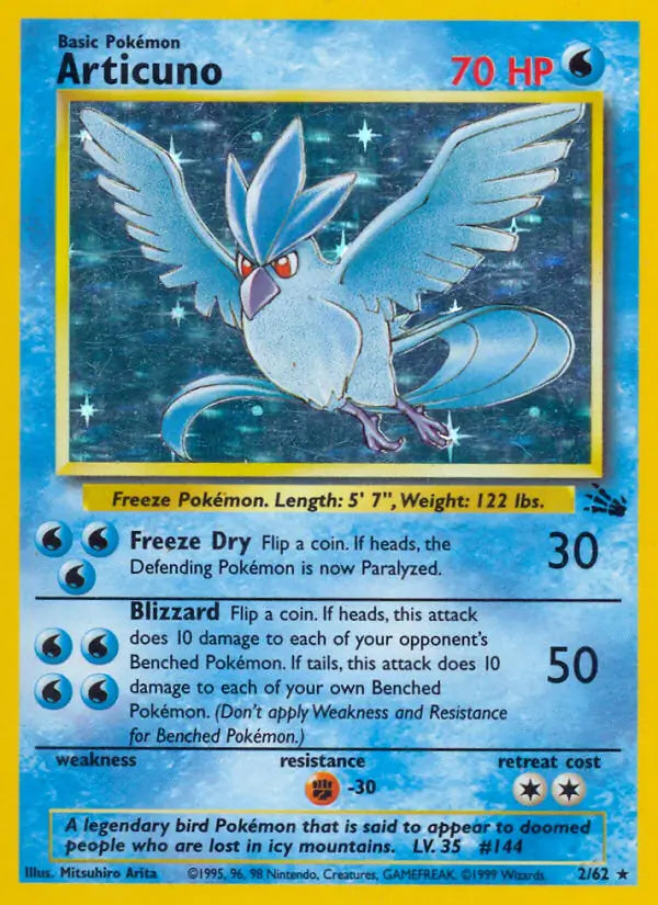 Articuno - Fossil (Holo Rare) [2] Kortspil
