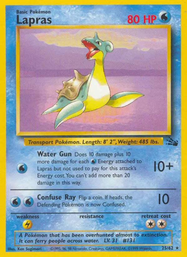 Lapras⁣ - Fossil⁣ (Rare)⁣ [25] English / Played / Normal