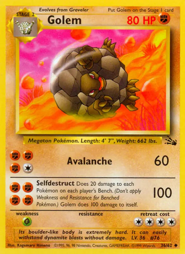 Golem⁣ - Fossil⁣ (Uncommon)⁣ [36] English / Near Mint / Normal