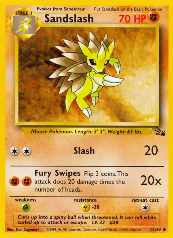 Sandslash⁣ - Fossil⁣ (Uncommon)⁣ [41] English / Poor / Normal