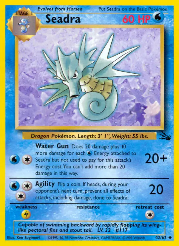 Seadra⁣ - Fossil⁣ (Uncommon)⁣ [42] English / Played / Normal