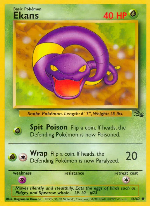 Ekans⁣ - Fossil⁣ (Common)⁣ [46] English / Poor / Normal