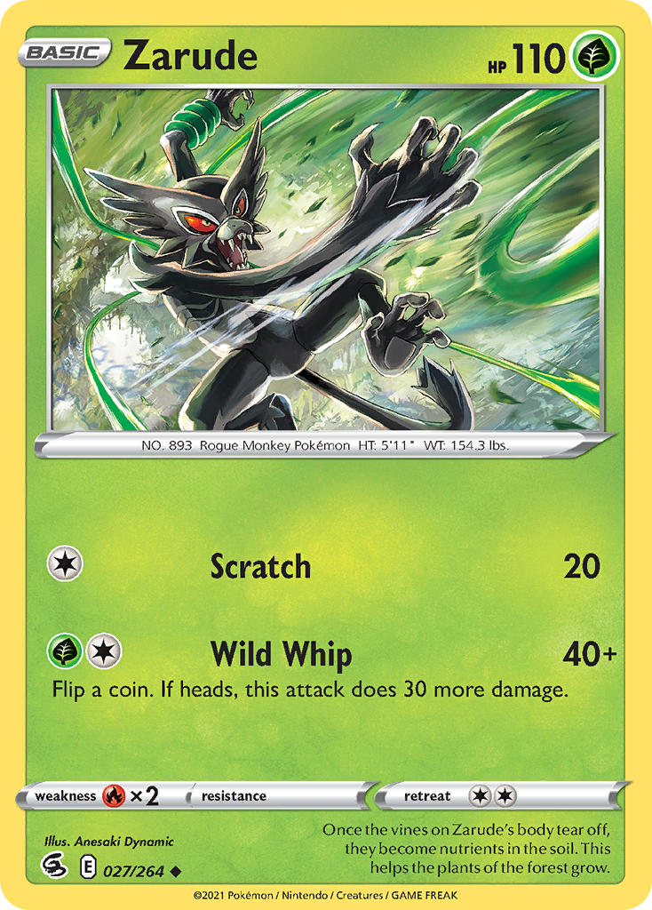 Zarude - Fusion Strike (Uncommon) [FST-027] English / Near Mint / Normal