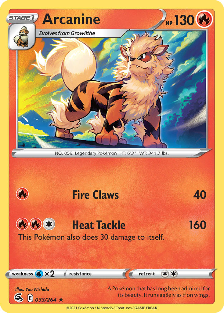 Arcanine - Fusion Strike (Rare) [FST-033] English / Near Mint / Normal