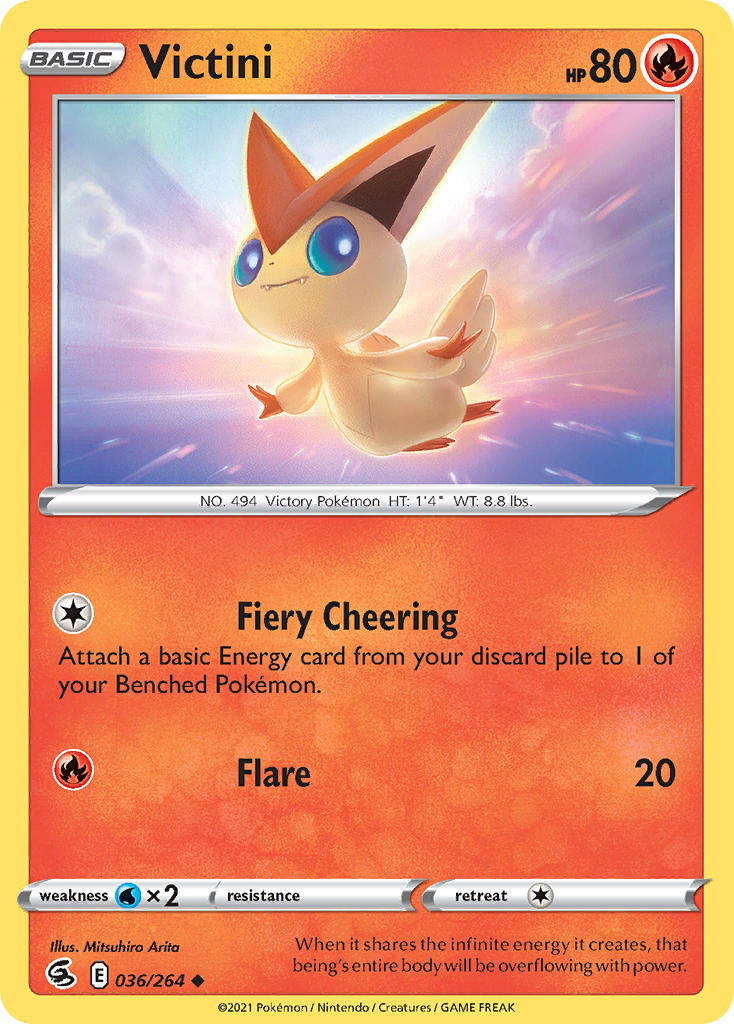 Victini - Fusion Strike (Uncommon) [FST-036] English / Near Mint / Normal