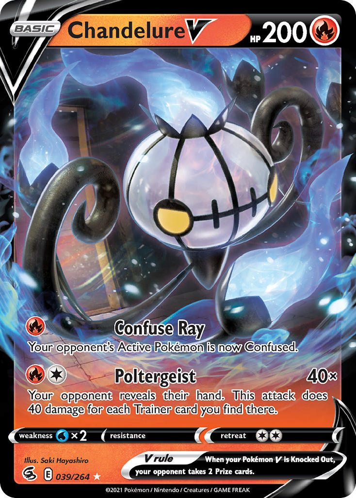 Chandelure V - Fusion Strike (Ultra Rare) [FST-039] English / Near Mint / Normal