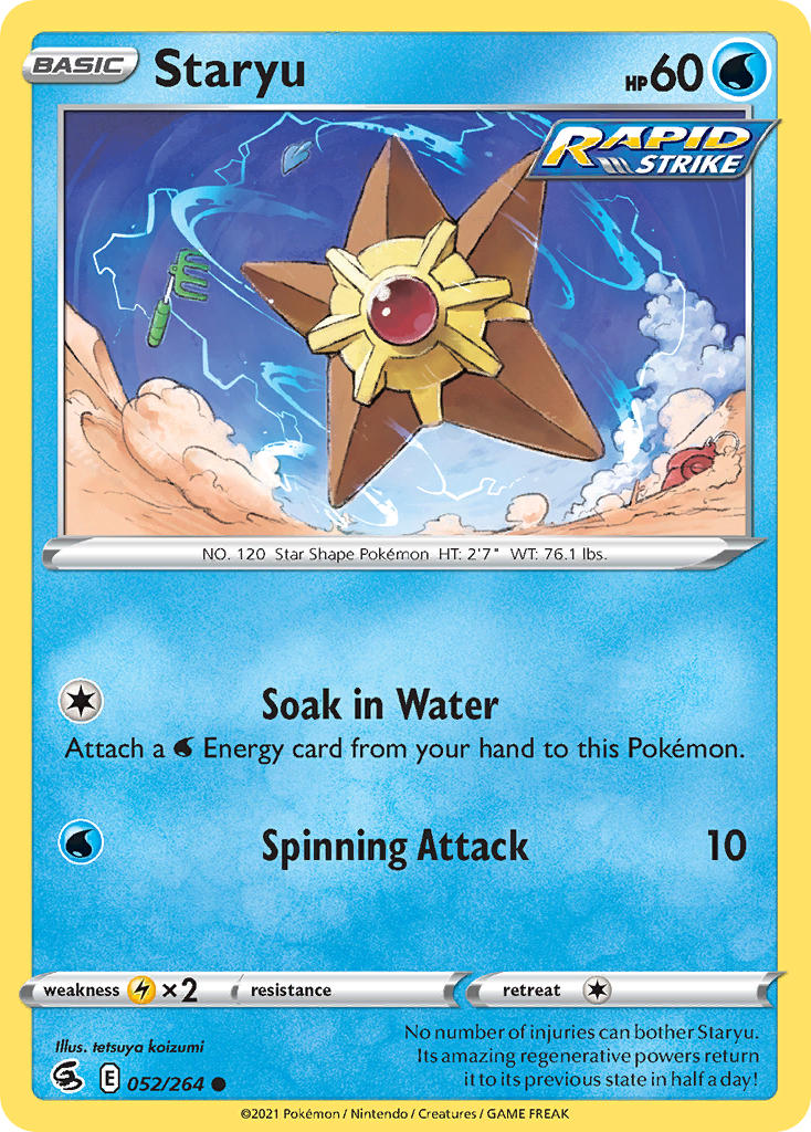Staryu - Fusion Strike (Common) [FST-052] English / Near Mint / Normal