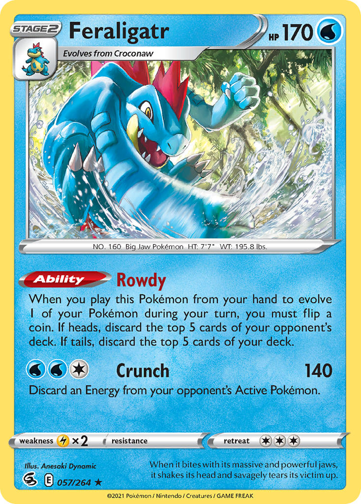 Feraligatr - Fusion Strike (Holo Rare) [FST-057] English / Near Mint / Normal