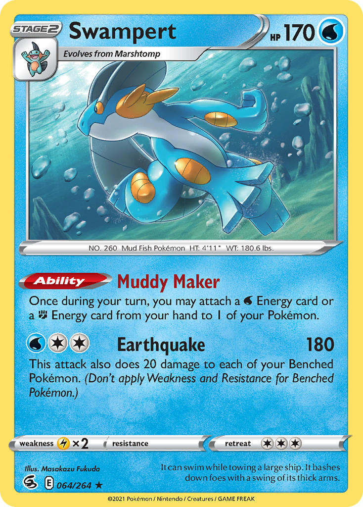 Swampert - Fusion Strike (Holo Rare) [FST-064] English / Near Mint / Normal