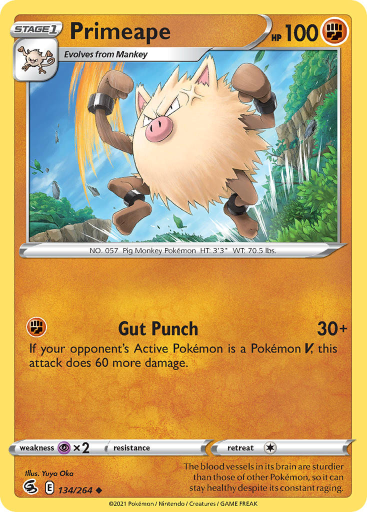 Primeape - Fusion Strike (Uncommon) [FST-134] English / Near Mint / Normal
