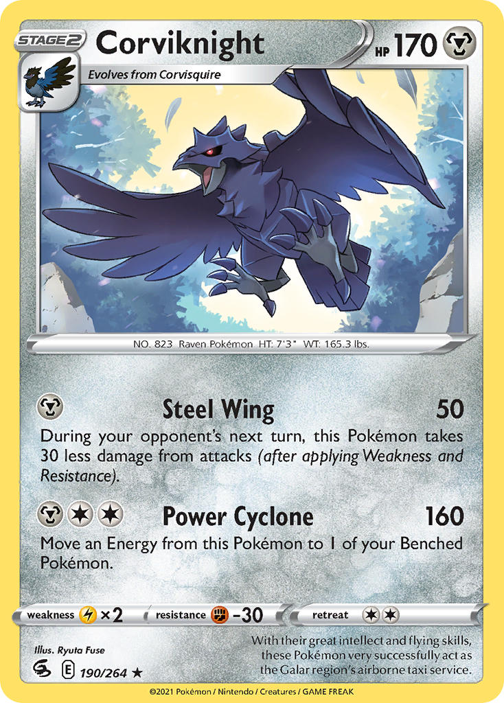 Corviknight - Fusion Strike (Rare) [FST-190] English / Near Mint / Normal