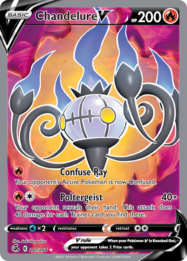 Chandelure V - Fusion Strike (Ultra Rare) [FST-247] English / Near Mint / Normal