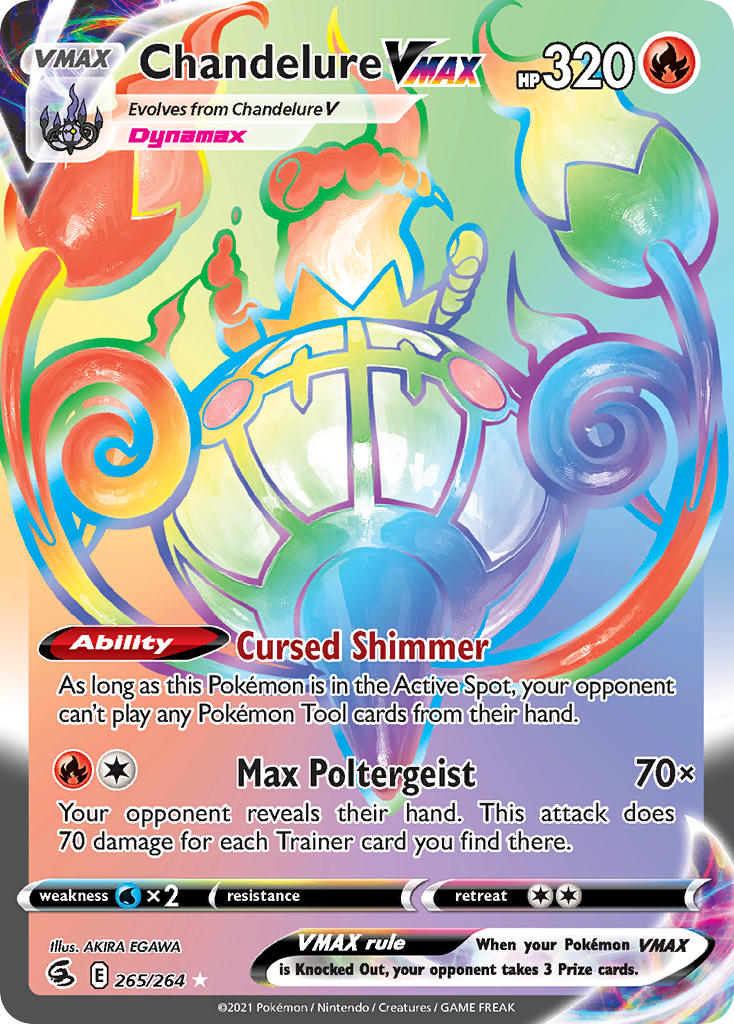 Chandelure VMAX - Fusion Strike (Secret Rare) [FST-265] English / Near Mint / Normal
