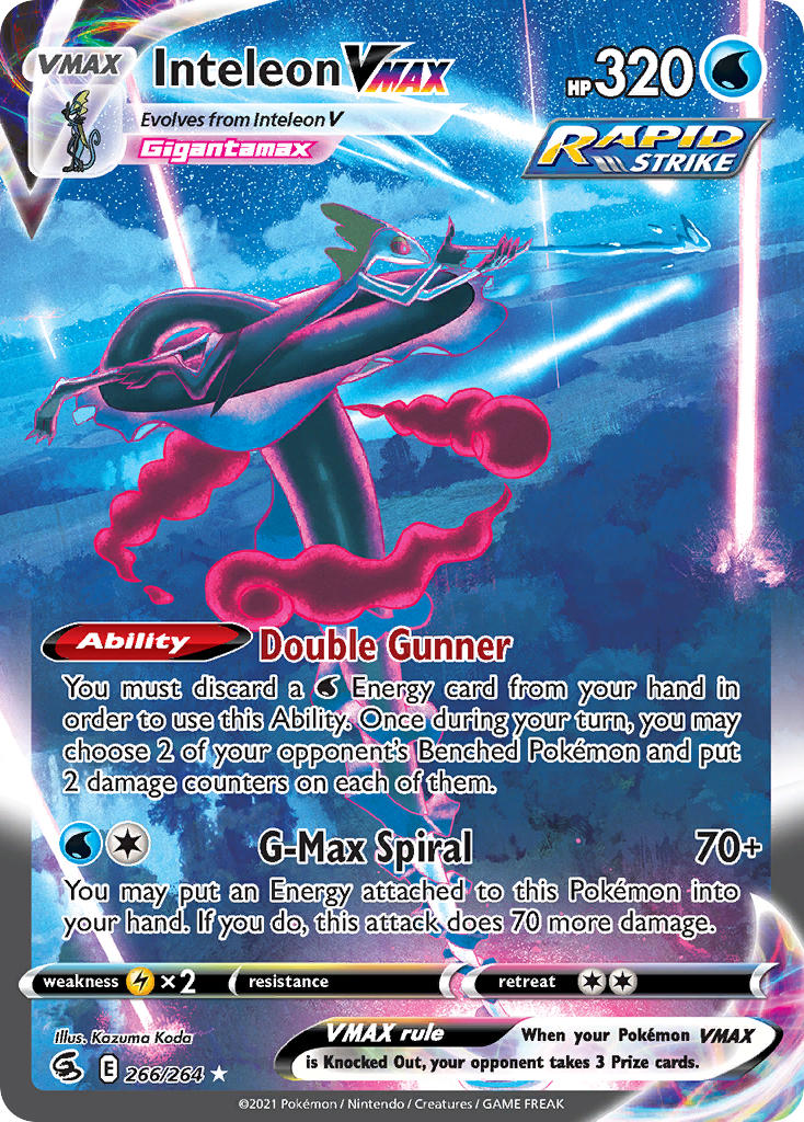 Inteleon VMAX - Fusion Strike (Secret Rare) [FST-266] English / Near Mint / Normal
