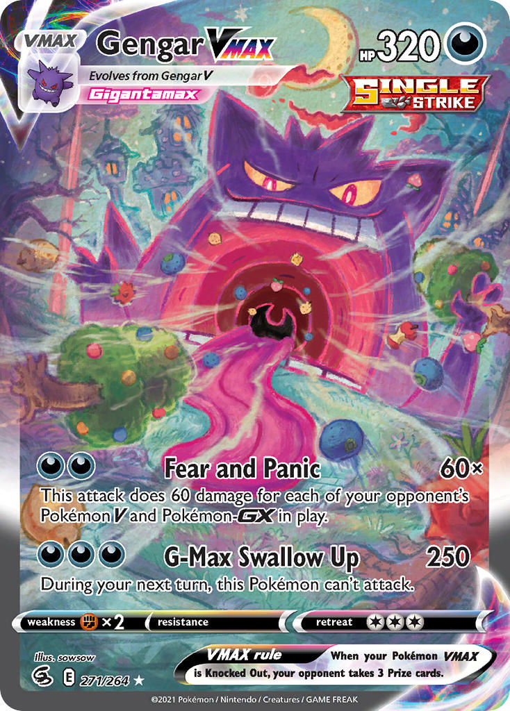 Gengar VMAX - Fusion Strike (Secret Rare) [FST-271] English / Near Mint / Normal