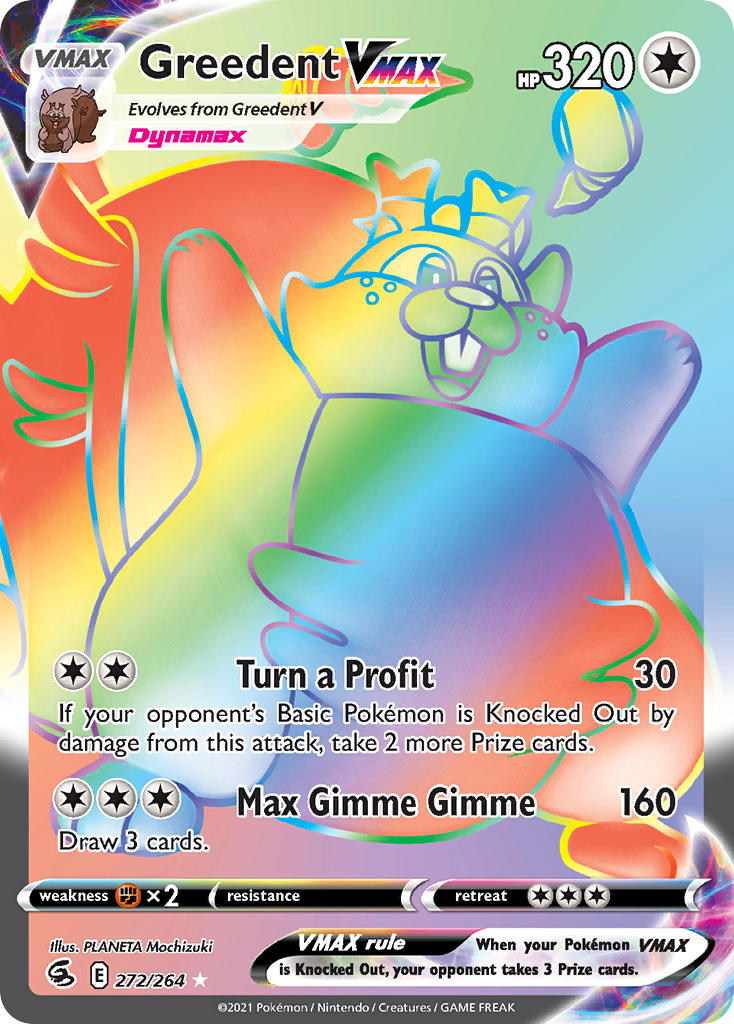 Greedent VMAX - Fusion Strike (Secret Rare) [FST-272] English / Near Mint / Normal