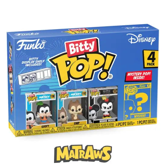 Funko Bitty Pop! - Disney: Goofy 4-Pack Action- Og Legetøjsfigurer