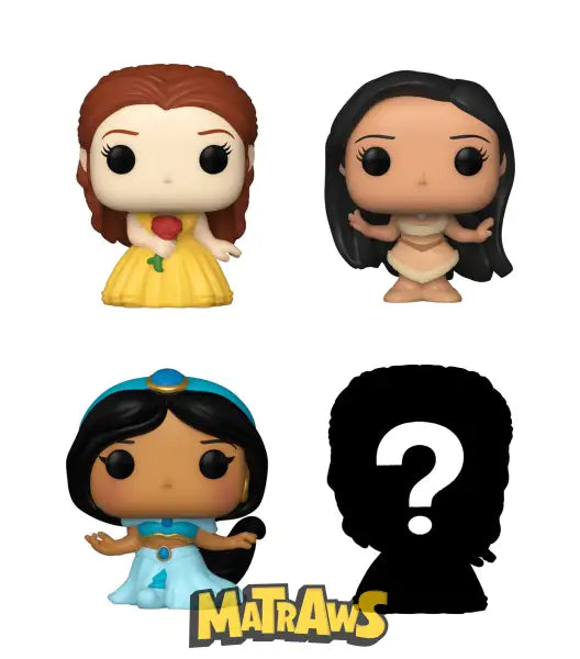 Funko Bitty Pop! - Disney Princesses: Belle 4-Pack Action- Og Legetøjsfigurer