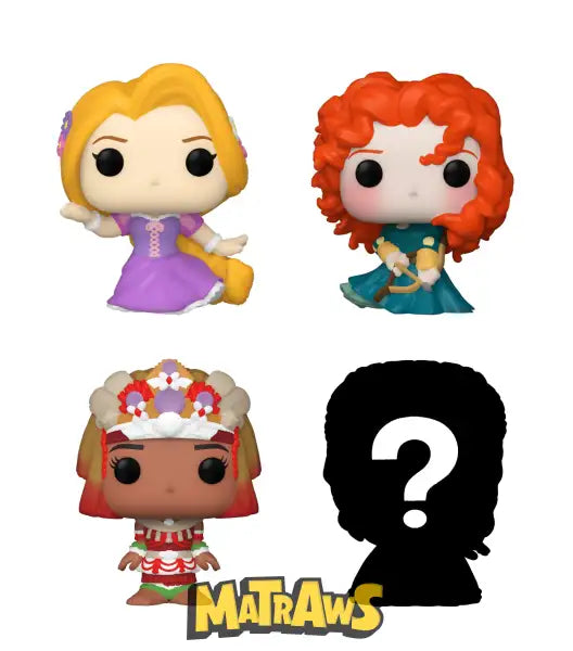 Funko Bitty Pop! - Disney Princesses: Rapunzel 4-Pack Action- Og Legetøjsfigurer