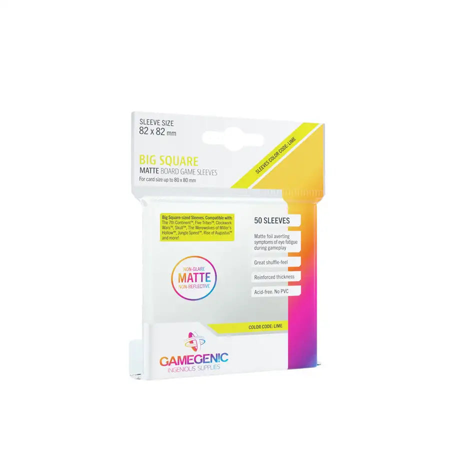 GameGenic: Matte Big Square Sleeves (82x82mm) - 50 stk. Sleeves Gamegenic 