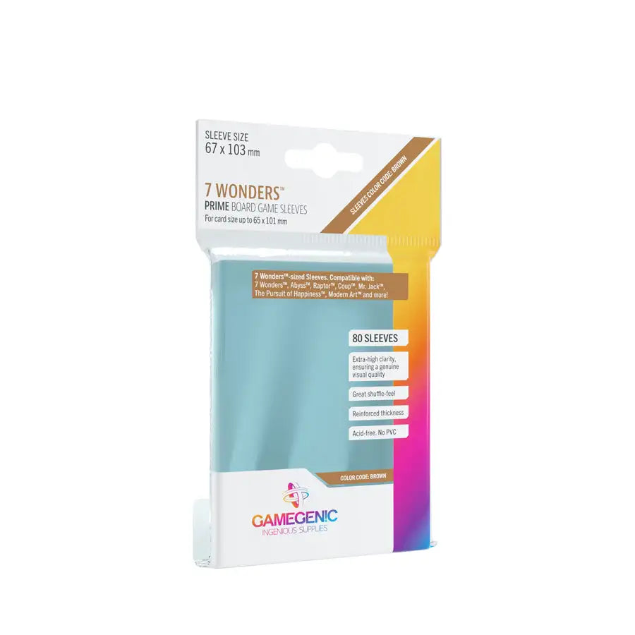 GameGenic: Prime 7 Wonders (67x103mm) - 80 stk. Sleeves Gamegenic 