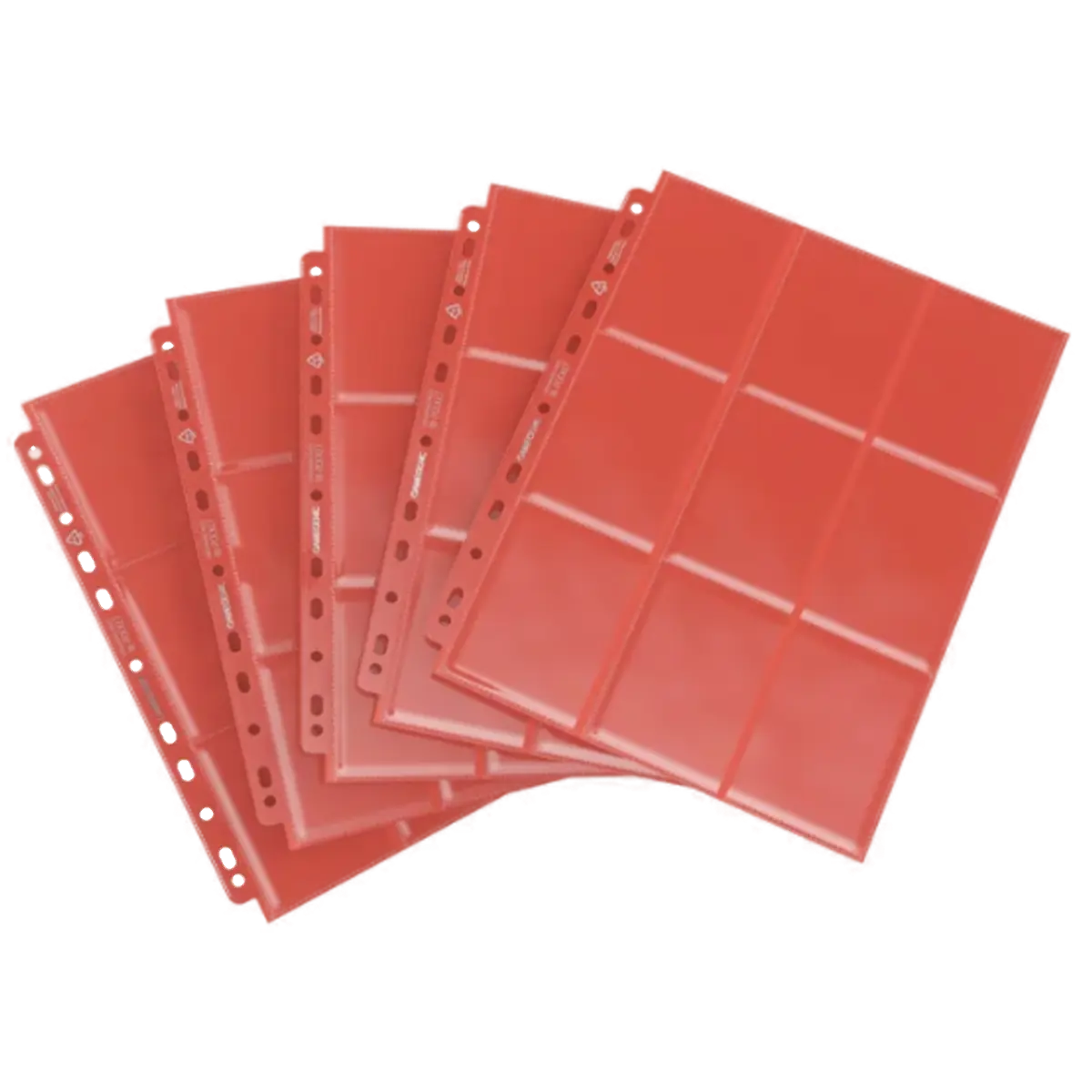 GameGenic: 18-Pocket Pages (10 stk.) Mappelommer Gamegenic Rød