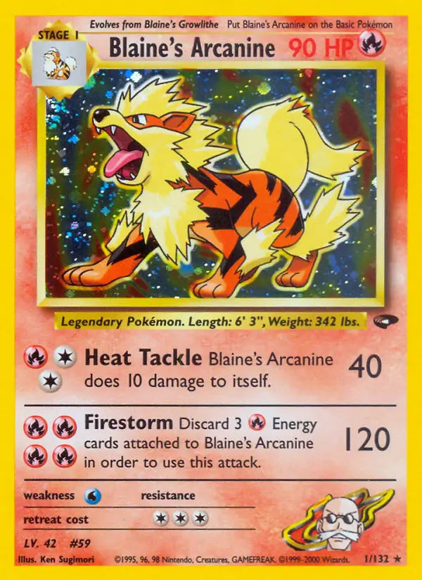 Blaine's Arcanine - Gym Challenge (Holo Rare) [1] Kortspil