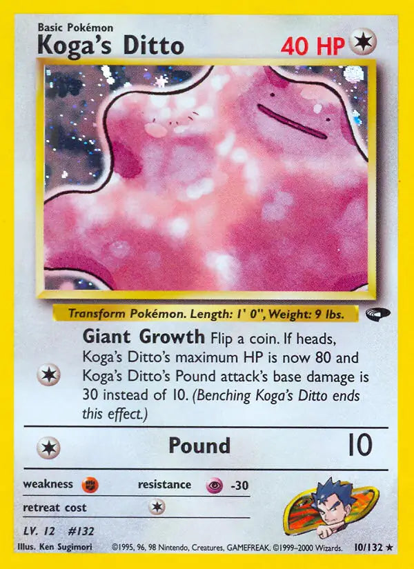 Koga's Ditto - Gym Challenge (Holo Rare) [10] Kortspil
