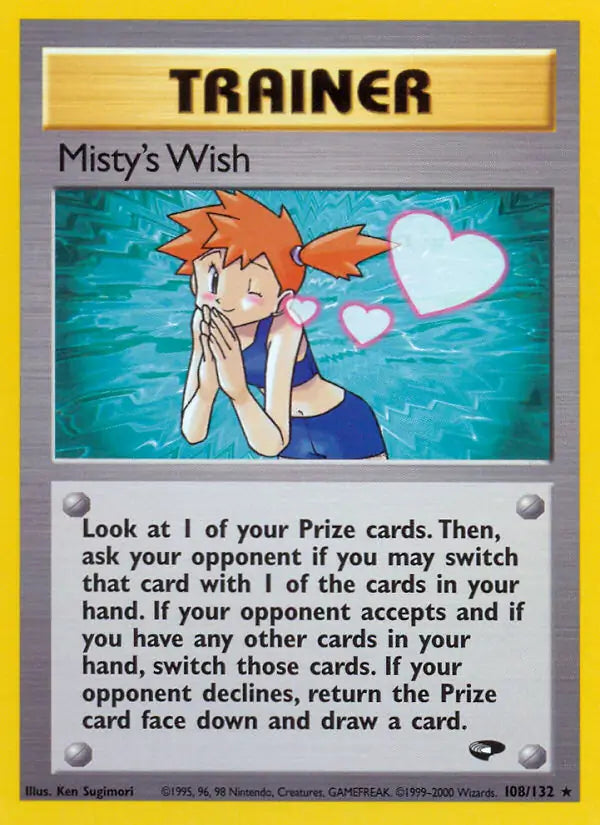 Misty's Wish⁣ - Gym Challenge⁣ (Rare)⁣ [108] English / Played / Normal