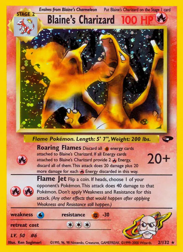 Blaine's Charizard - Gym Challenge (Holo Rare) [2] Kortspil