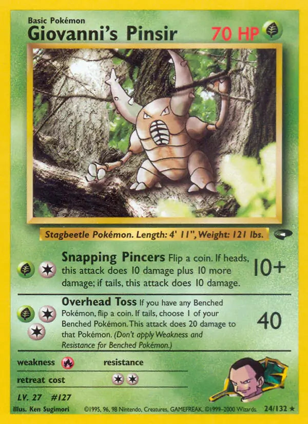 Giovanni's Pinsir⁣ - Gym Challenge⁣ (Rare)⁣ [24] English / Poor / Normal