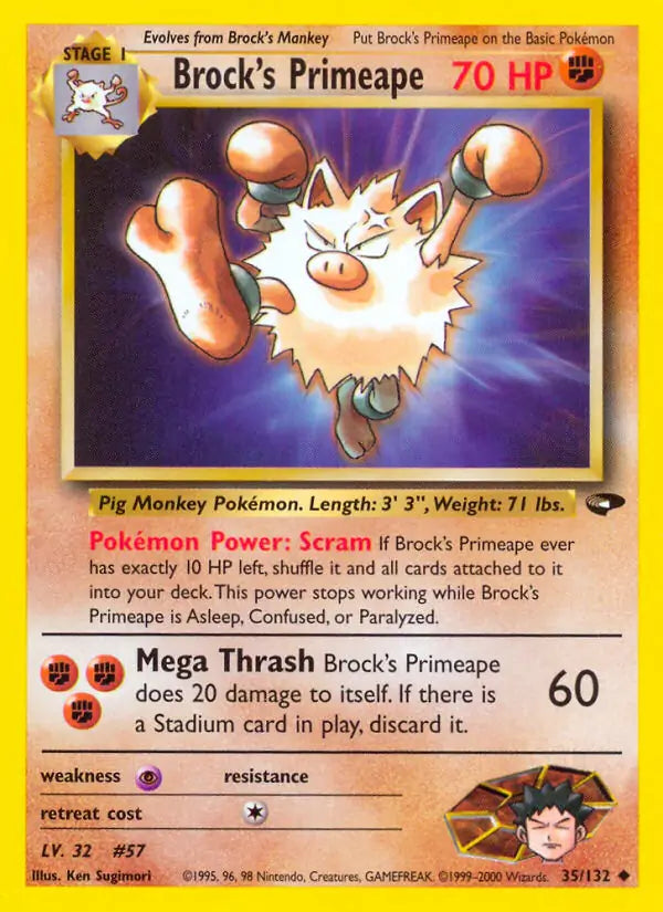 Brock's Primeape⁣ - Gym Challenge⁣ (Uncommon)⁣ [35] English / Played / Normal