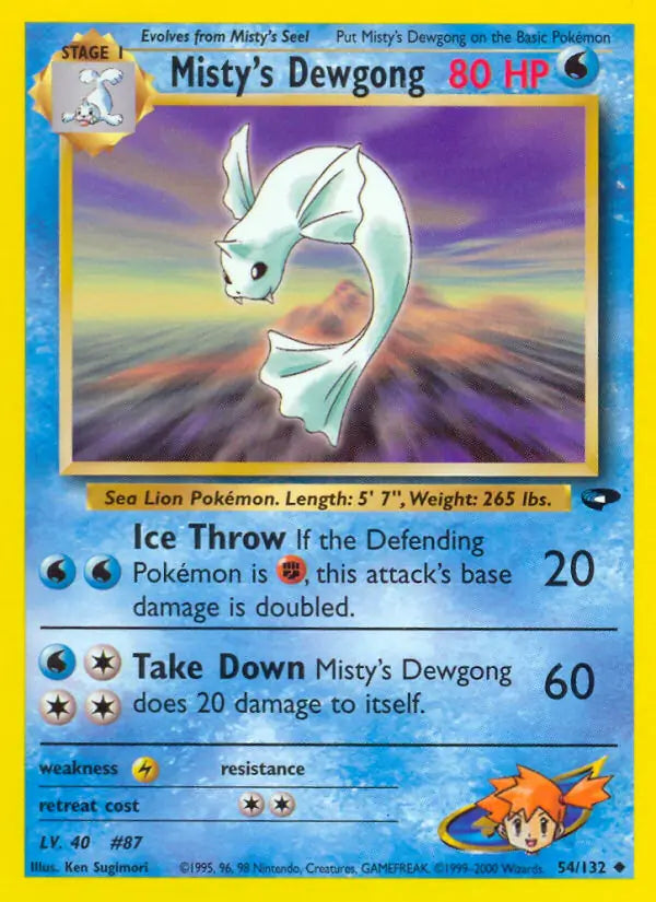 Misty's Dewgong⁣ - Gym Challenge⁣ (Uncommon)⁣ [54] English / Near Mint / Normal