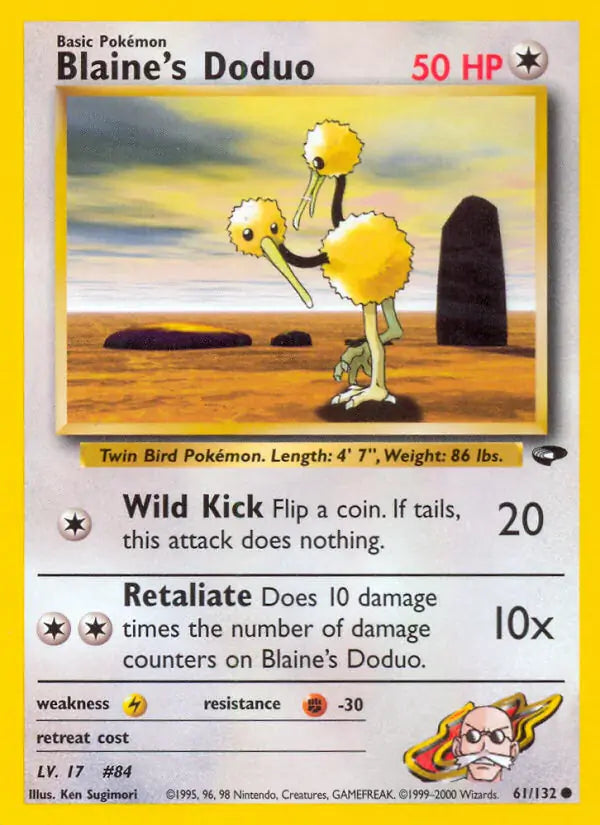 Blaine's Doduo⁣ - Gym Challenge⁣ (Common)⁣ [61] English / Poor / Normal